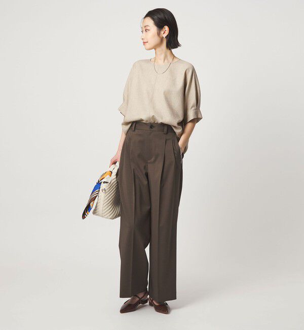 UNITED ARROWS green label relaxing「リネンライク ブラウス マシンウォッシャブル ストレッチ UVカット」|シャツ・ブラウス|