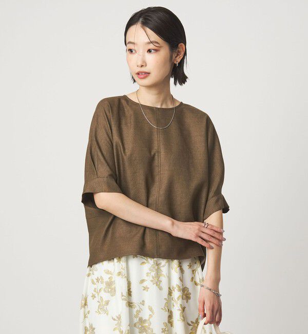 UNITED ARROWS green label relaxing「リネンライク ブラウス マシンウォッシャブル ストレッチ UVカット」|シャツ・ブラウス|