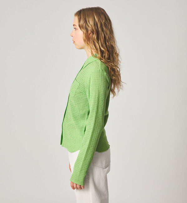 STEVEN ALAN「＜Steven Alan＞クレープ シャツ カーディガン」|カーディガン|