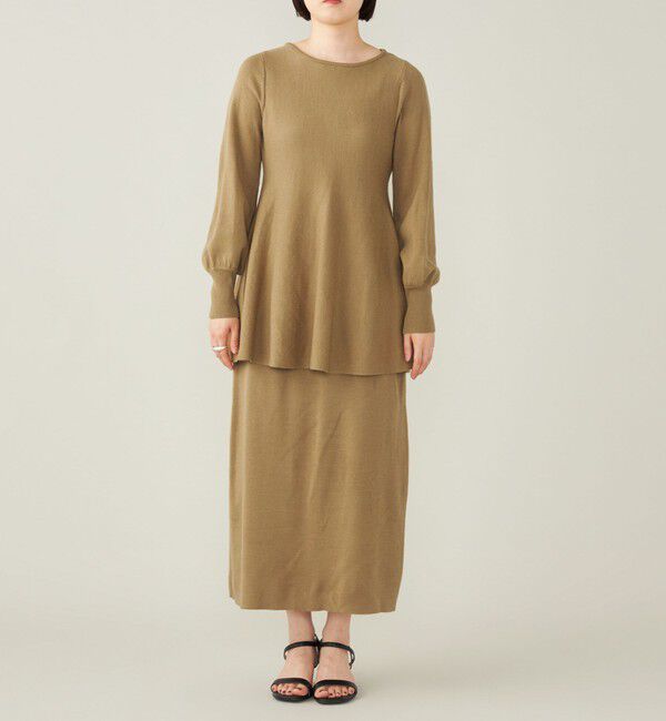 quaranciel「quaranciel:〈手洗い可能〉フレア プルオーバー ＆ Iライン スカート ニット セットアップ」|ニット・セーター|