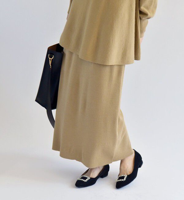 quaranciel「quaranciel:〈手洗い可能〉フレア プルオーバー ＆ Iライン スカート ニット セットアップ」|ニット・セーター|