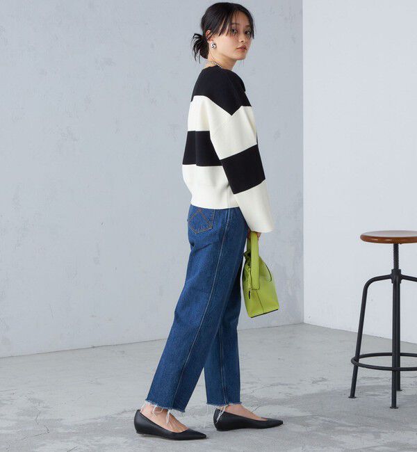 SHIPS for women「〈手洗い可能〉ミラノリブ ワイド ボーダー プルオーバー◇」|ニット・セーター|