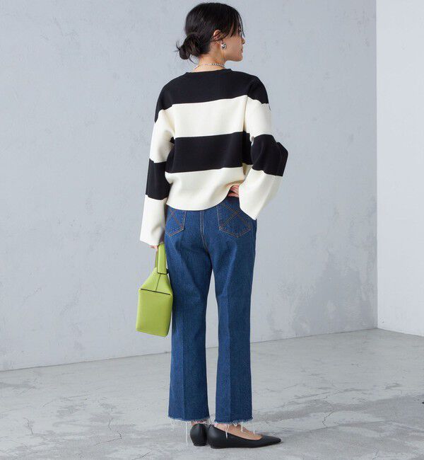 SHIPS for women「〈手洗い可能〉ミラノリブ ワイド ボーダー プルオーバー◇」|ニット・セーター|