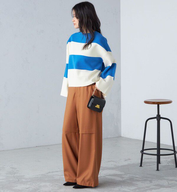 SHIPS for women「〈手洗い可能〉ミラノリブ ワイド ボーダー プルオーバー◇」|ニット・セーター|