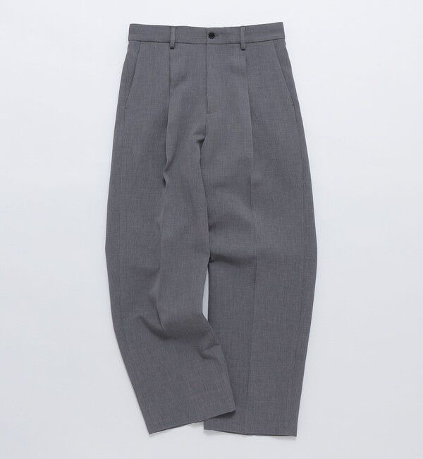 SHIPS「SHIPS: Reflax(R) ダブルクロス ワンタック ワイド パンツ」|チノ|