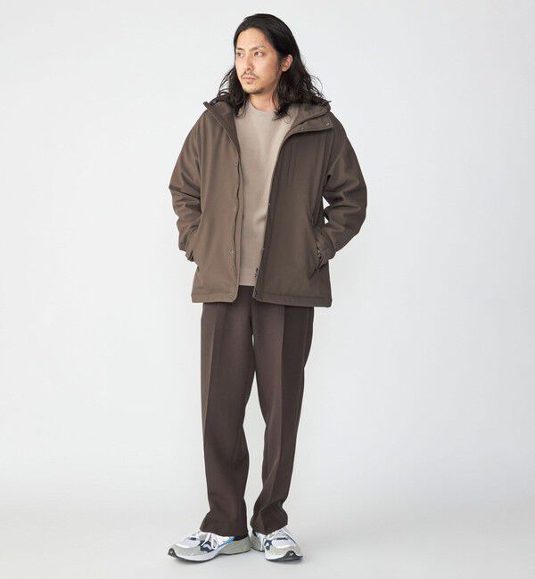 SHIPS「SHIPS: Reflax(R) ダブルクロス ワンタック ワイド パンツ」|チノ|