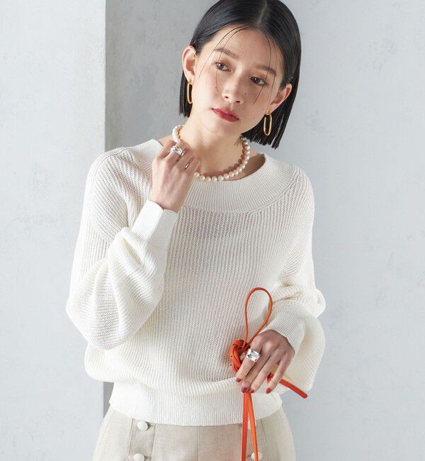 SHIPS for women「〈手洗い可能〉ペーパー コットン プルオーバー 24SS ◇」|ニット・セーター|