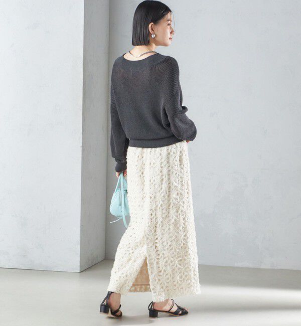 SHIPS for women「〈手洗い可能〉ペーパー コットン プルオーバー 24SS ◇」|ニット・セーター|