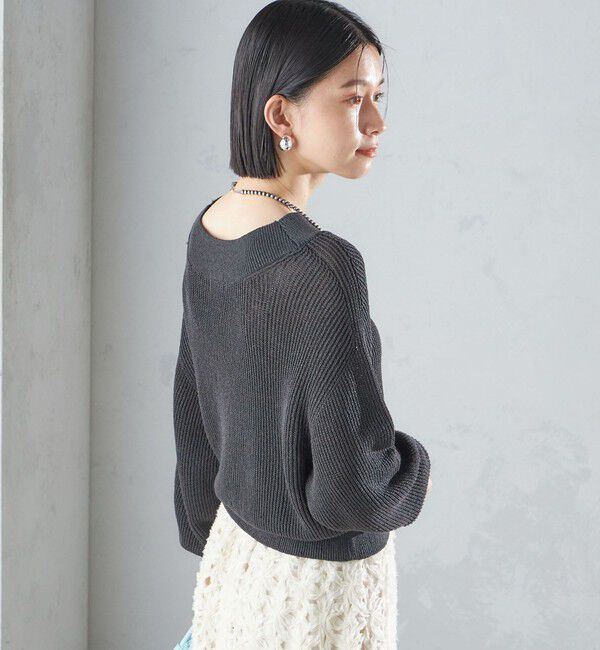 SHIPS for women「〈手洗い可能〉ペーパー コットン プルオーバー 24SS ◇」|ニット・セーター|