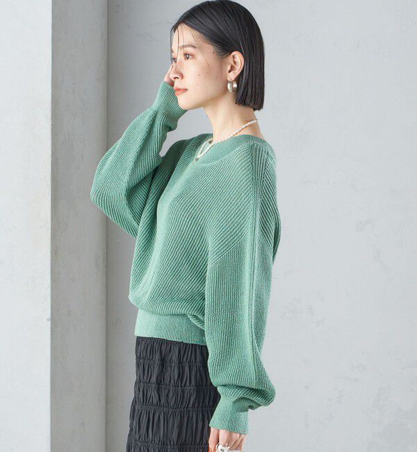 SHIPS for women「〈手洗い可能〉ペーパー コットン プルオーバー 24SS ◇」|ニット・セーター|