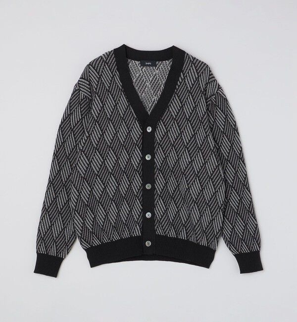 SHIPS「SHIPS: 〈手洗い可能〉ジオメトリック ジャカード カーディガン」|カーディガン|