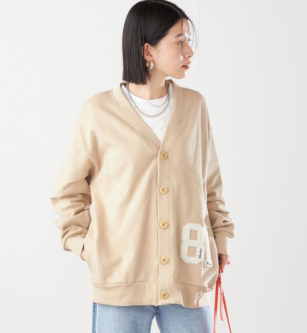 SHIPS for women「【SHIPS別注】81BRANCA:〈洗濯機可能〉レタード スウェット カーディガン」|カーディガン|