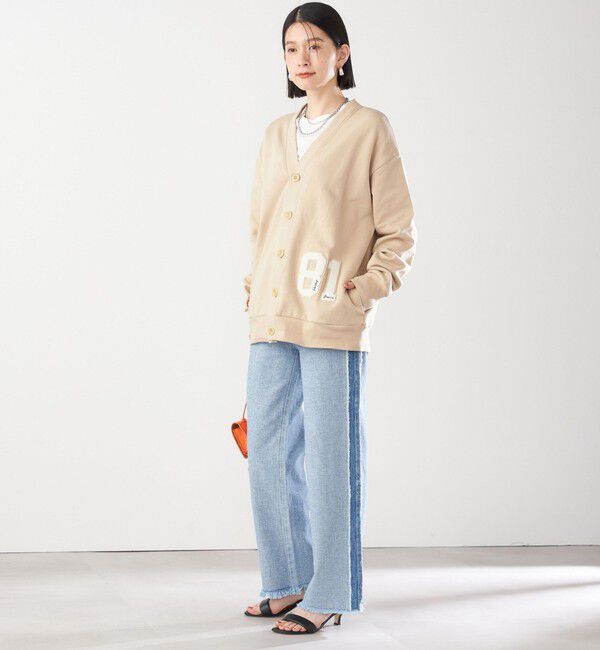 SHIPS for women「【SHIPS別注】81BRANCA:〈洗濯機可能〉レタード スウェット カーディガン」|カーディガン|