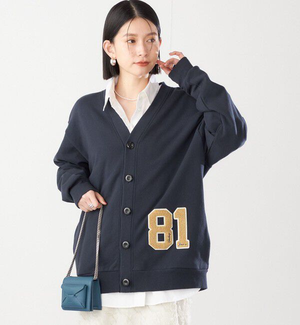 SHIPS for women「【SHIPS別注】81BRANCA:〈洗濯機可能〉レタード スウェット カーディガン」|カーディガン|