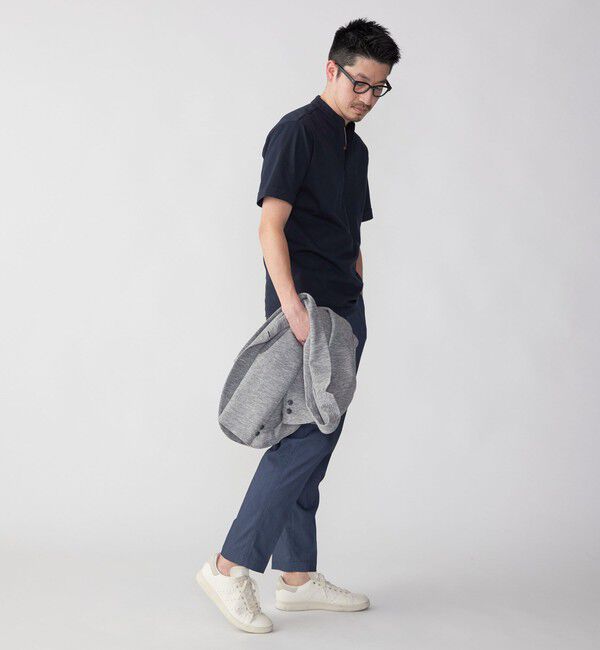 SHIPS「【WEB限定】SHIPS:〈接触冷感〉アイスタッチ プレーティングジャージー パイピング バンドカラーポロシャツ」|ポロシャツ|