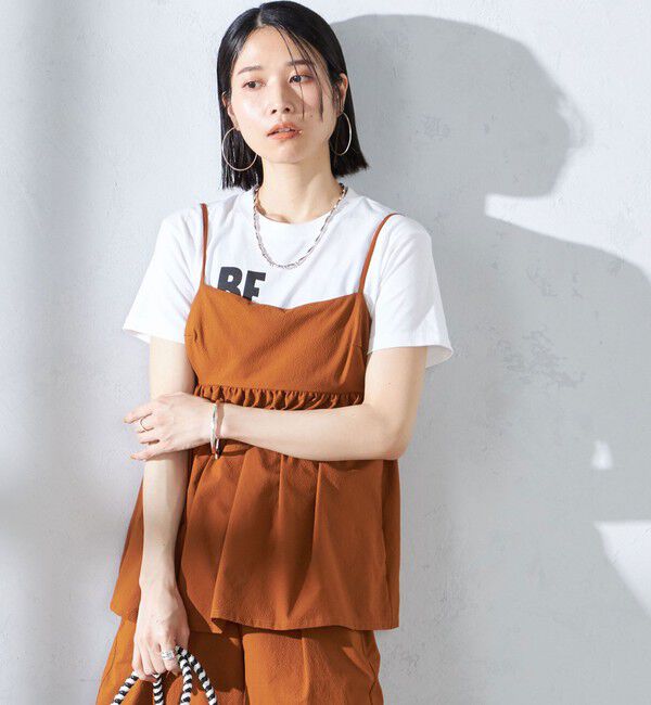 SHIPS for women「〈手洗い可能〉セットアップ スイムウェア(キャミ＆ショートパンツ)」|その他|ブラウン系