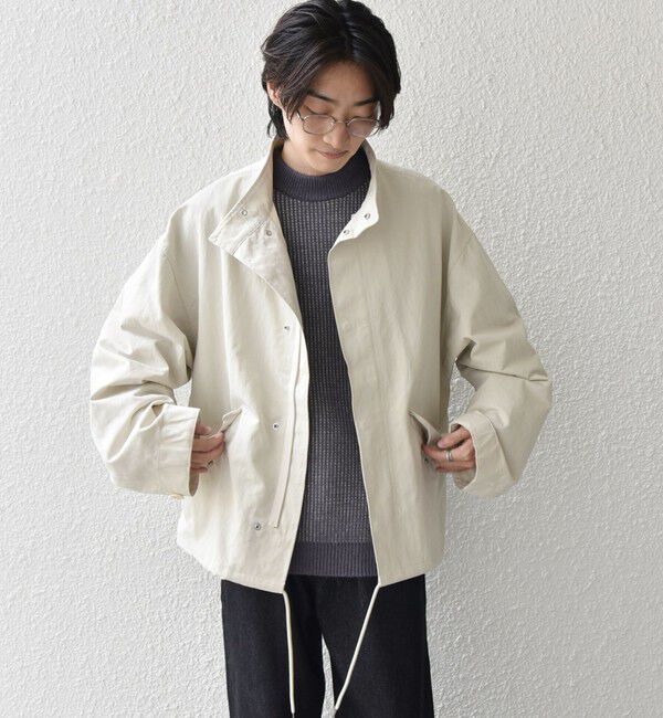 SHIPS any「SHIPS any: 〈洗濯機可能〉ドルマンスリーブ スタンドカラー ショート モッズ ブルゾン◇」|ブルゾン・スタジャン|