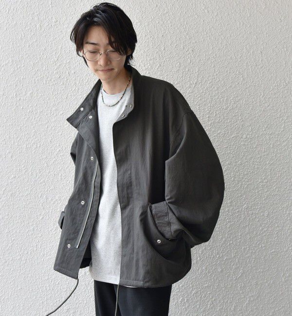 SHIPS any「SHIPS any: 〈洗濯機可能〉ドルマンスリーブ スタンドカラー ショート モッズ ブルゾン◇」|ブルゾン・スタジャン|