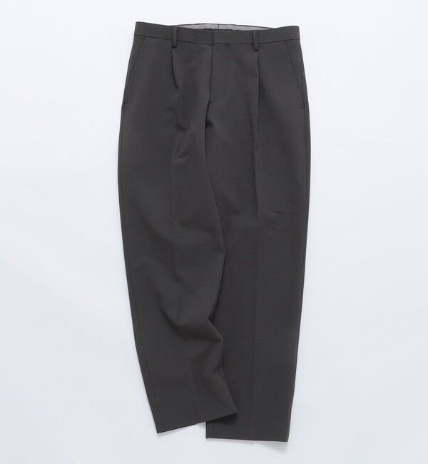 SHIPS「SHIPS: スポーテックス ワンプリーツ パンツ」|チノ|ブラウン