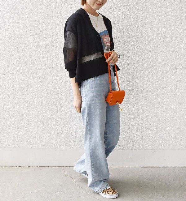 SHIPS for women「〈手洗い可能〉シアー ライン Vネック カーディガン」|カーディガン|