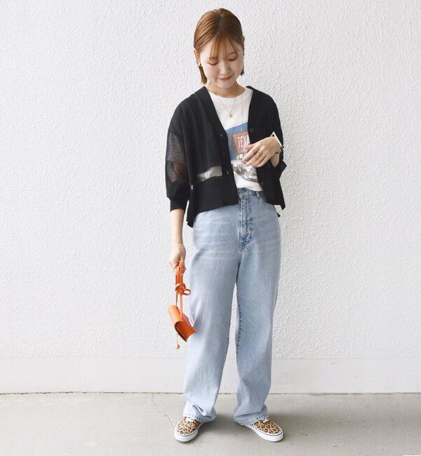 SHIPS for women「〈手洗い可能〉シアー ライン Vネック カーディガン」|カーディガン|