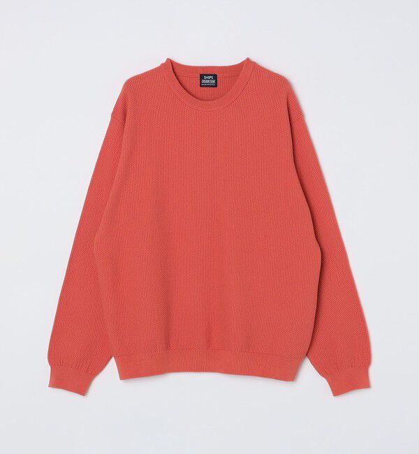 SHIPS「SHIPS:〈洗濯機可能〉SOLOTEX(R) コットン ピケ クルーネック ニット」|ニット・セーター|