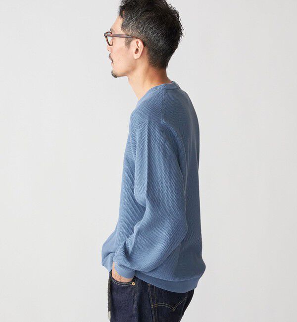 SHIPS「SHIPS:〈洗濯機可能〉SOLOTEX(R) コットン ピケ クルーネック ニット」|ニット・セーター|