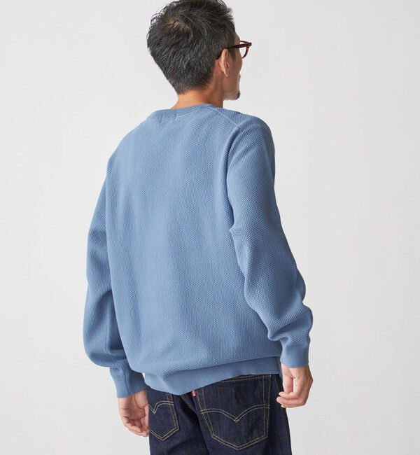 SHIPS「SHIPS:〈洗濯機可能〉SOLOTEX(R) コットン ピケ クルーネック ニット」|ニット・セーター|