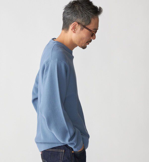 SHIPS「SHIPS:〈洗濯機可能〉SOLOTEX(R) コットン ピケ クルーネック ニット」|ニット・セーター|