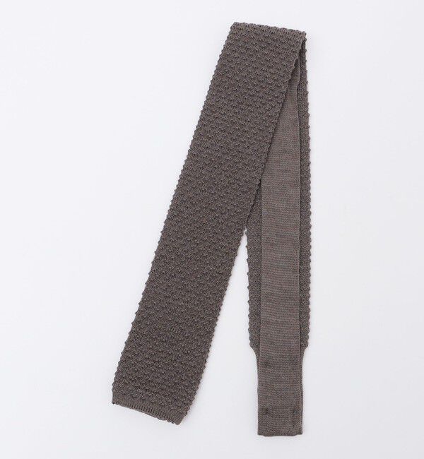 SHIPS「SHIPS: CANEPA社製 ウール ジャカード ニット タイ」|ネクタイ・蝶ネクタイ|ブラウン系