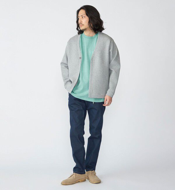 SHIPS「【WEB限定】SHIPS: ガスコットン ダブルニット 1ボタン カーディガン (セットアップ対応)」|カーディガン|