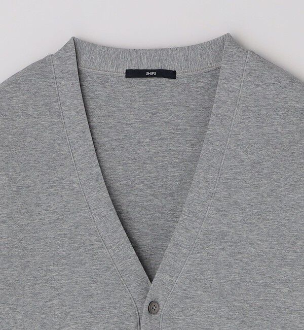 SHIPS「【WEB限定】SHIPS: ガスコットン ダブルニット 1ボタン カーディガン (セットアップ対応)」|カーディガン|
