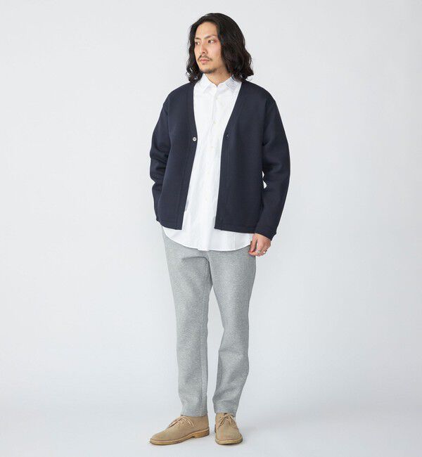 SHIPS「【WEB限定】SHIPS: ガスコットン ダブルニット 1ボタン カーディガン (セットアップ対応)」|カーディガン|