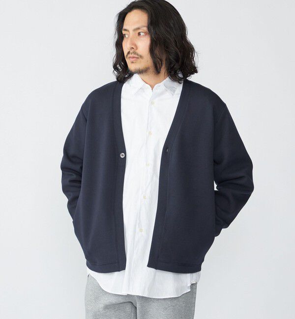 SHIPS「【WEB限定】SHIPS: ガスコットン ダブルニット 1ボタン カーディガン (セットアップ対応)」|カーディガン|