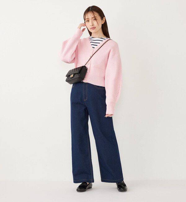 SHIPS Colors 「SHIPS Colors:〈手洗い可能〉Vネック パールモチーフボタン カーディガン」|カーディガン|