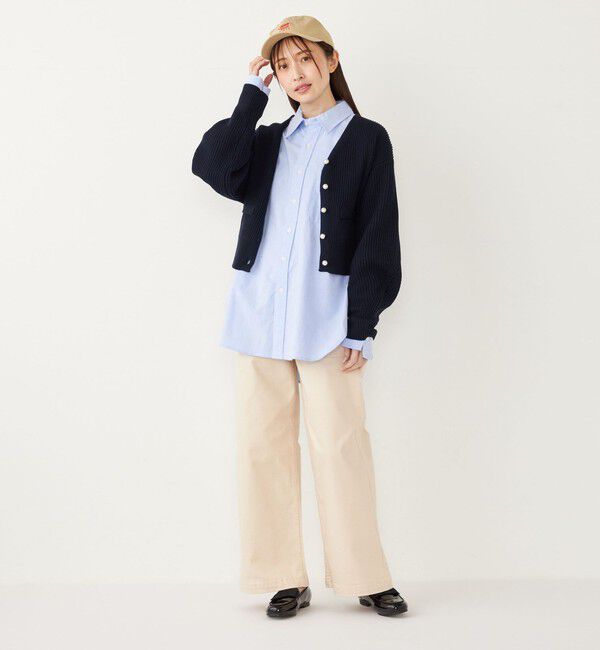 SHIPS Colors 「SHIPS Colors:〈手洗い可能〉Vネック パールモチーフボタン カーディガン」|カーディガン|