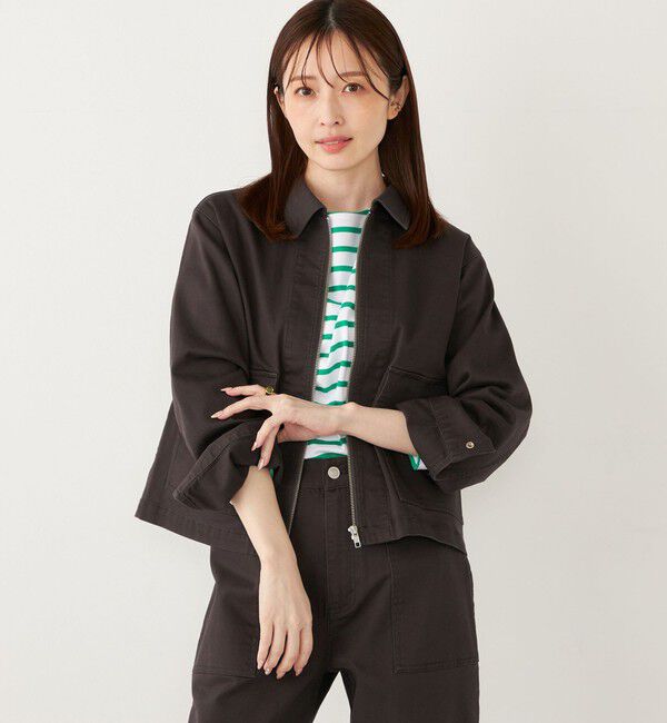 SHIPS Colors 「SHIPS Colors:〈洗濯機可能〉カラーデニム ジップアップ ブルゾン」|デニムジャケット|