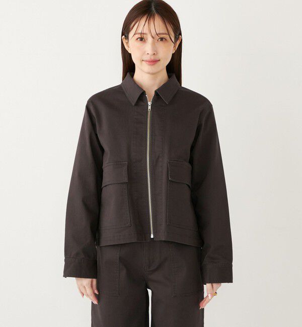 SHIPS Colors 「SHIPS Colors:〈洗濯機可能〉カラーデニム ジップアップ ブルゾン」|デニムジャケット|