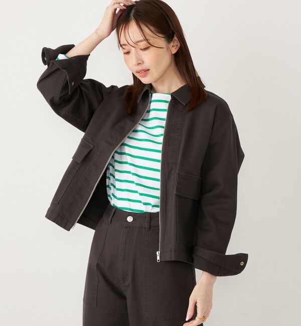 SHIPS Colors 「SHIPS Colors:〈洗濯機可能〉カラーデニム ジップアップ ブルゾン」|デニムジャケット|