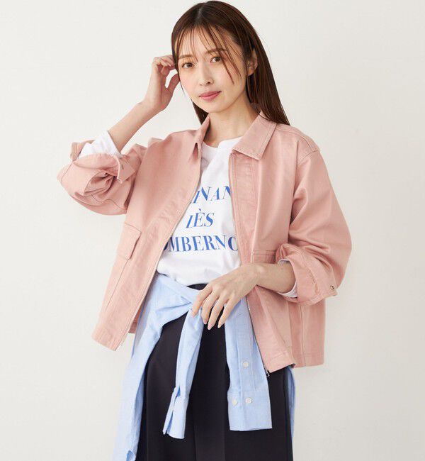 SHIPS Colors 「SHIPS Colors:〈洗濯機可能〉カラーデニム ジップアップ ブルゾン」|デニムジャケット|