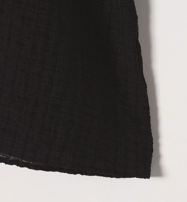 quaranciel「quaranciel :〈洗濯機可能〉シアー バンピー レギュラーカラー パフ シャツ ブラウス」|シャツ・ブラウス|