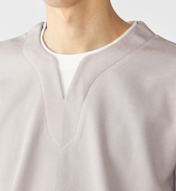 SHIPS「SHIPS: キー ネック フェイクレイヤード Tシャツ」|Tシャツ・カットソー|