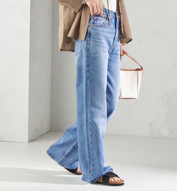 SHIPS for women「Levi&rsquo;s:RIBCAGE WIDE LEG」|デニム|
