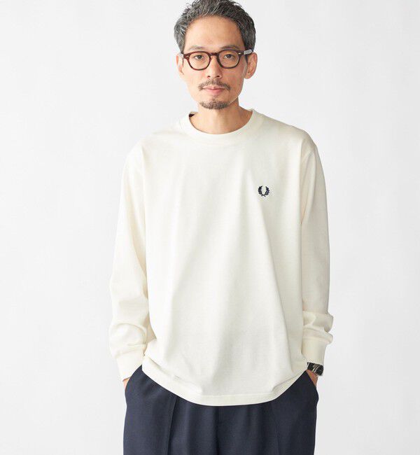 SHIPS「【SHIPS別注】FRED PERRY: ピケ ロングスリーブ T シャツ」|Tシャツ・カットソー|
