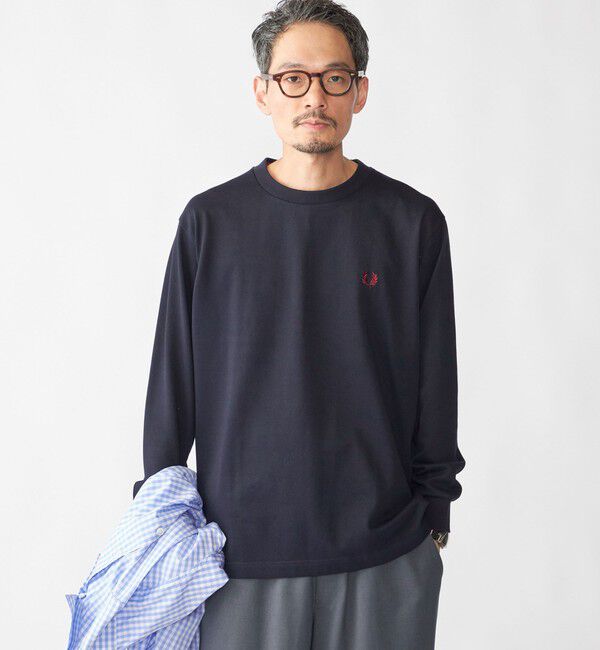 SHIPS「【SHIPS別注】FRED PERRY: ピケ ロングスリーブ T シャツ」|Tシャツ・カットソー|