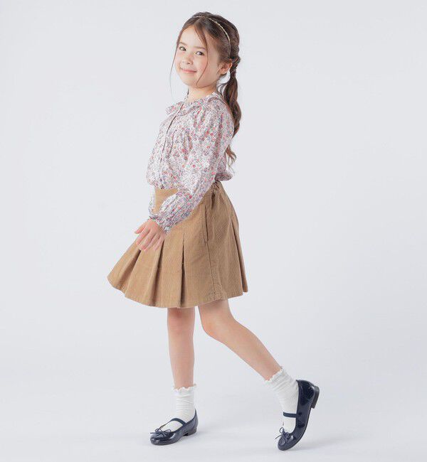 SHIPS KIDS「SHIPS KIDS:100～130cm / リバティ フリルカラー ブラウス」|シャツ・ブラウス|