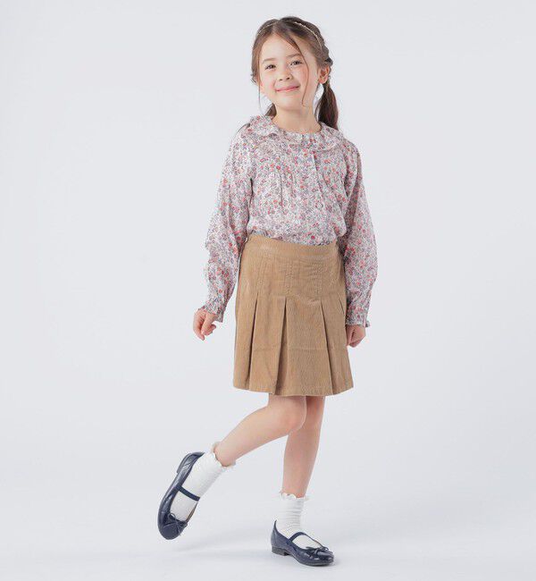 SHIPS KIDS「SHIPS KIDS:100～130cm / リバティ フリルカラー ブラウス」|シャツ・ブラウス|