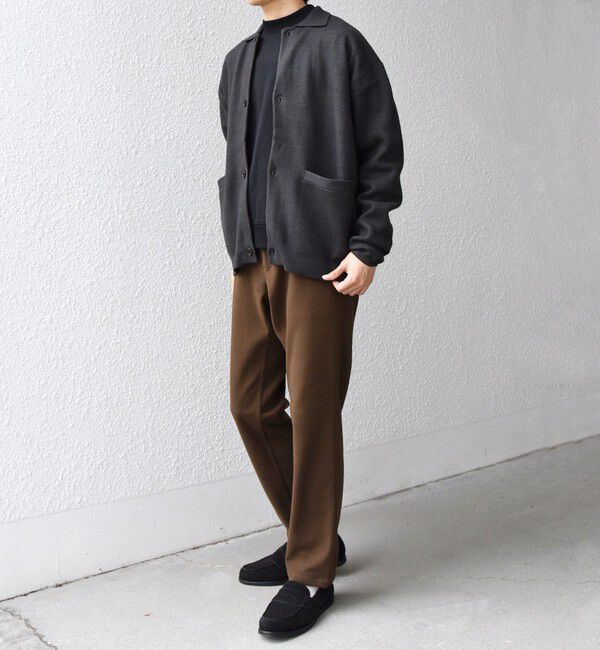 SHIPS any「SHIPS any:〈手洗い可能〉ハイゲージ ミラノリブ ブラッシュド ニット ポロ カーディガン◇」|カーディガン|