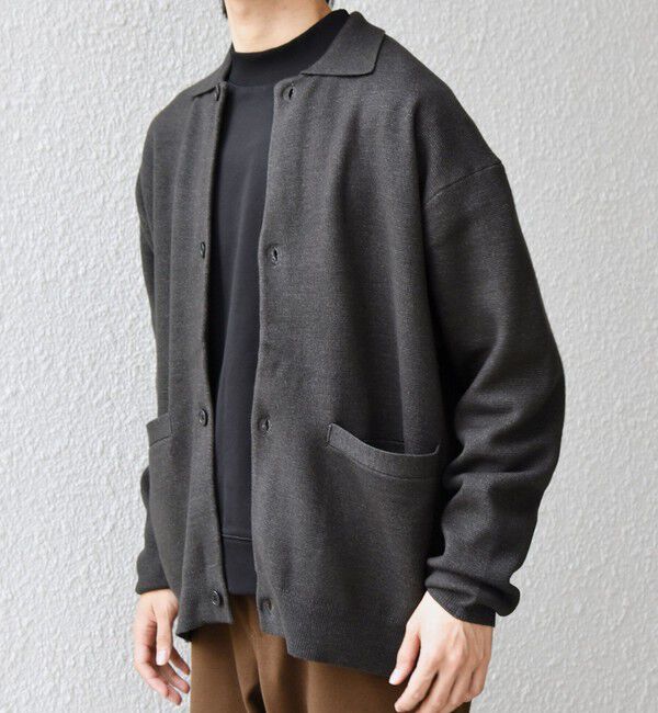 SHIPS any「SHIPS any:〈手洗い可能〉ハイゲージ ミラノリブ ブラッシュド ニット ポロ カーディガン◇」|カーディガン|