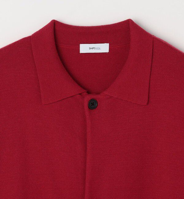 SHIPS any「SHIPS any:〈手洗い可能〉ハイゲージ ミラノリブ ブラッシュド ニット ポロ カーディガン◇」|カーディガン|